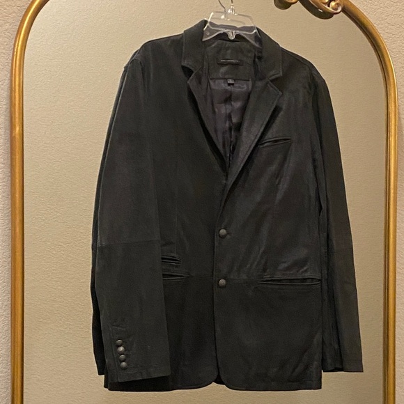 John Varvatos Collection 100% Goat Suede Jacket Black Size L - Picture 5 of 10